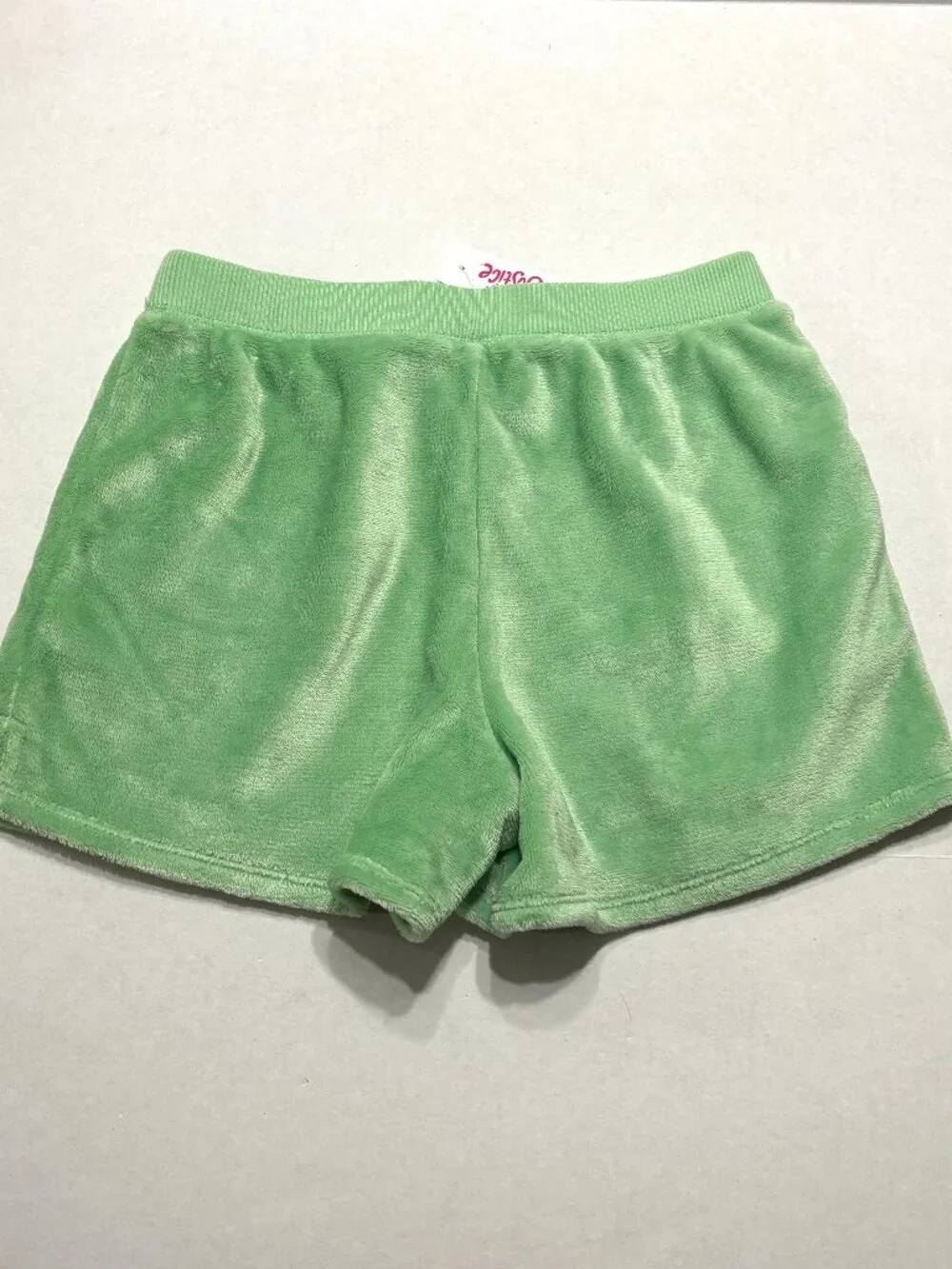 NWT Justice Girls Green Velour Lounge Shorts Size 14/16